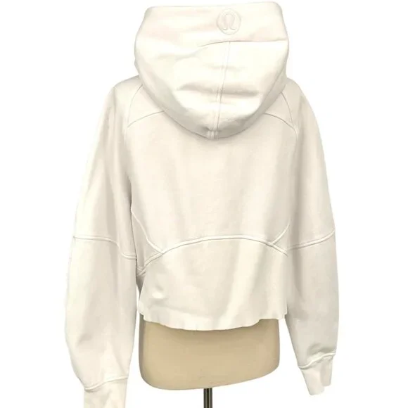 Lululemon Scuba Oversized 1/2 Zip Hoodie White Size M / L Pullover Sweatshirt - Picture 4 of 9